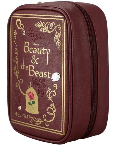 Disney Beauty And The Beast Rose Cosmetic Bag - Brown