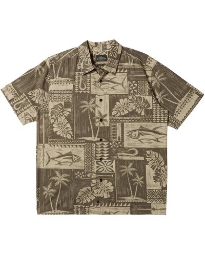 Quiksilver Tuna Palm Short Sleeve Shirt - Gray