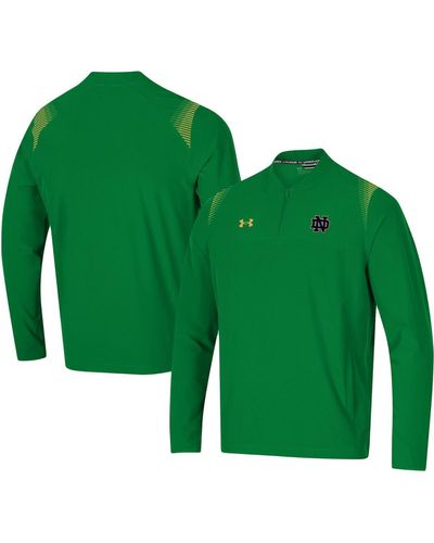 Under Armour Notre Dame Fighting Irish 2021 Sideline Motivate Quarter-zip Jacket - Green