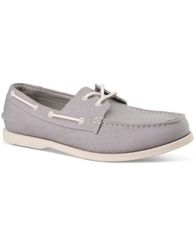 Club Room Elliot Lace-up Boat Shoes - White