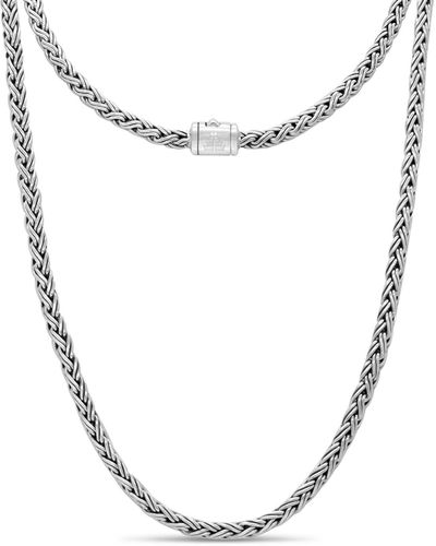 DEVATA Paddy Oval 5mm Chain Necklace - Metallic