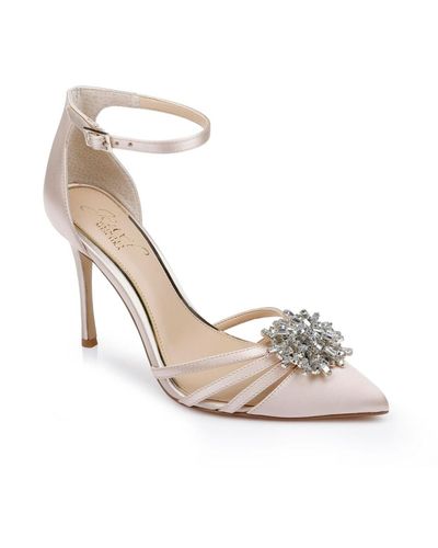 Badgley Mischka Violette Pointed Toe Evening Sandals - White