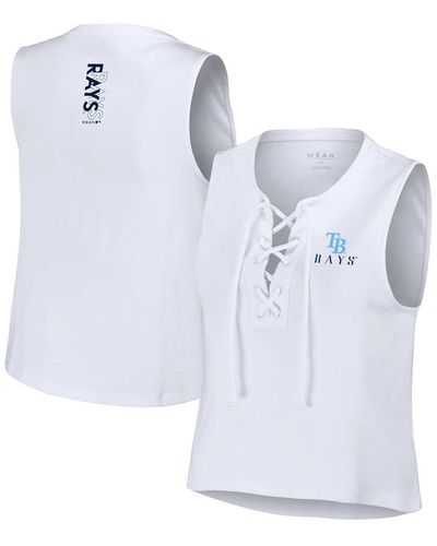 WEAR by Erin Andrews Tampa Bay Rays Lace-up Tank Top - Blue