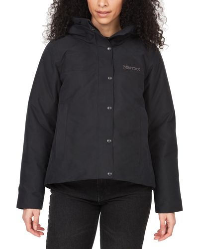 Marmot Chelsea Hooded Insulated Short Coat - Black