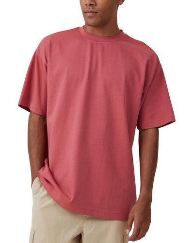 Cotton On Box Fit Plain T-shirt - Red