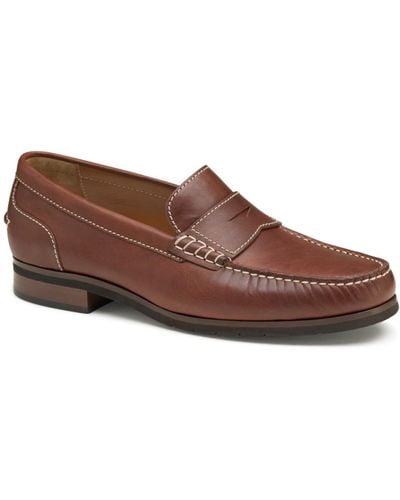 Johnston & Murphy Lincoln Penny Loafers - Brown