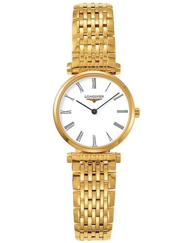 Longines Women's La Grande Classique Gold Plated Bracelet Watch L42092118 - Metallic