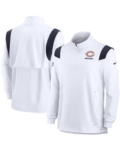 Nike Chicago Bears Sideline Coach Chevron Lockup Quarter-zip Long Sleeve Top - Blue