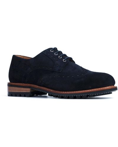 Anthony Veer Richard Wingtip Oxford Lace-up Leather Shoes - Blue
