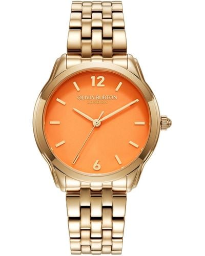 Olivia Burton Starlight Gold-tone Stainless Steel Watch 36mm - Orange