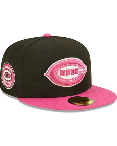 KTZ Black, Pink Cincinnati Reds 1938 Mlb All-star Game Passion 59fifty Fitted Hat - Multicolor