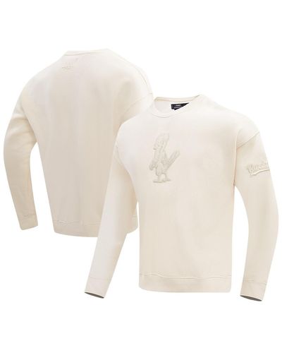 Pro Standard St. Louis Cardinals Neutral Drop Shoulder Pullover Sweatshirt - White