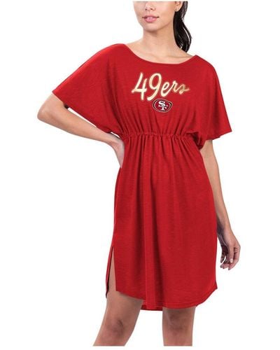 G-III 4Her by Carl Banks San Francisco 49ers Versus Swim Coverup - Red