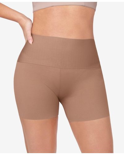 Leonisa Stay-in-place Seamless Slip Shorts - Brown