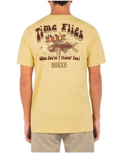 Hurley Everyday Havin' Fun Short Sleeves T-shirt - Yellow