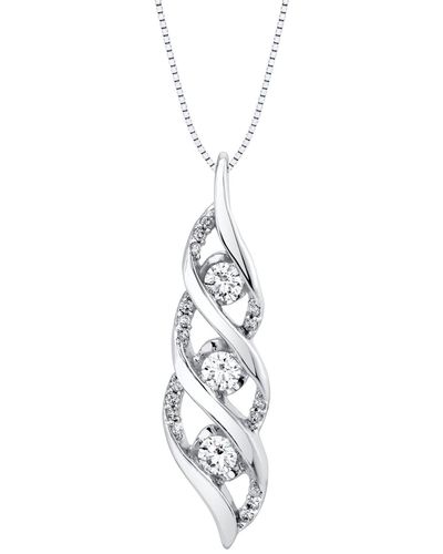Sirena Diamond Twist Pendant Necklace (5/8 Ct. T.w. - White