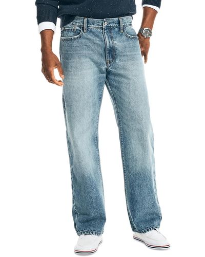 Nautica Authentic Loose-fit Rigid Denim 5-pocket Jeans - Blue