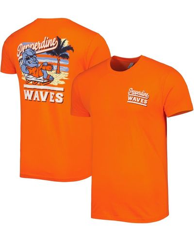 Image One Pepperdine Waves Hyperlocal Beach Premium T-shirt - Orange