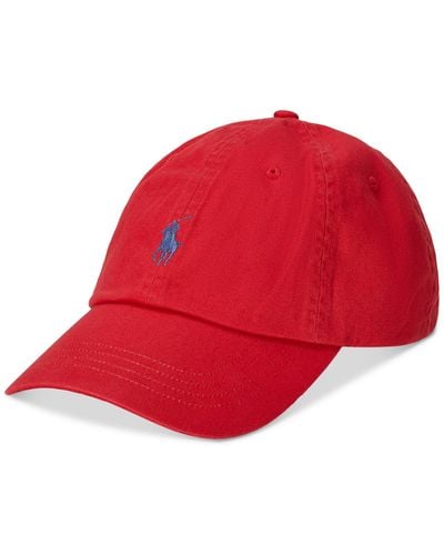 Polo Ralph Lauren Cotton Chino Ball Cap - Red