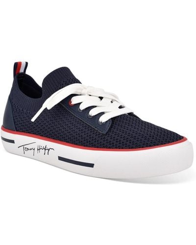 Tommy Hilfiger Gessie Stretch Knit Sneakers - Blue