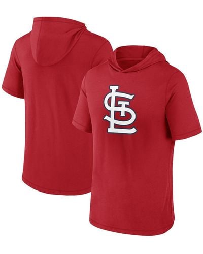 Fanatics St. Louis Cardinals Short Sleeve Hoodie T-shirt - Red