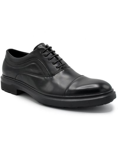 Aston Marc Tuscan Cap Toe Dress Shoes - Black