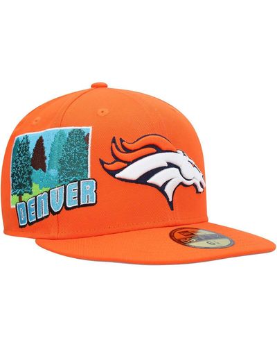 KTZ Denver Broncos Stateview 59fifty Fitted Hat - Orange