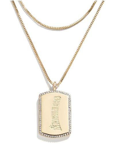 WEAR by Erin Andrews X Baublebar Seattle Mariners Dog Tag Necklace - Metallic