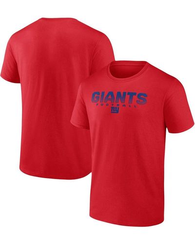 Fanatics Heather New York Giants Utility Player T-shirt - Red