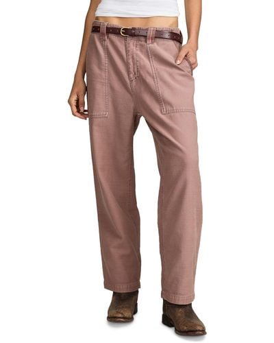 Lucky Brand Easy Utility-pocket Mid-rise Pants - Red