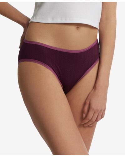 Hanky Panky Move Calm Rouched Back Brief Underwear 2p2184 - Purple