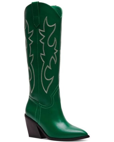 Madden Girl Arizona Knee High Cowboy Boots - Green