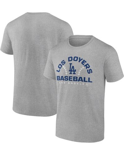 Fanatics Los Angeles Dodgers Iconic Go For Two T-shirt - Gray