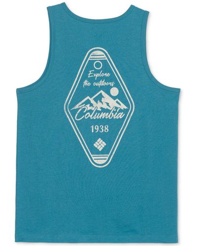Columbia Explore The Outdoors Graphic Tank Top - Blue
