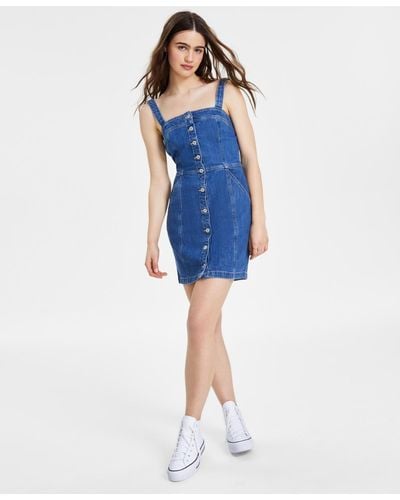 Levi's Drea Cotton Button-front Sleeveless Dress - Blue