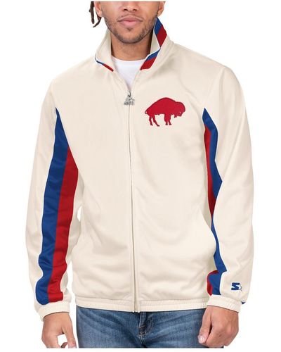 Starter Distressed Buffalo Bills Vintage-like Rebound Full-zip Track Jacket - Red