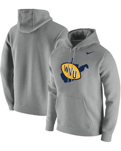 Nike West Virginia Mountaineers Vintage-like School Logo Pullover Hoodie - Gray