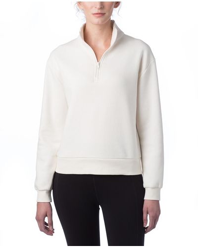 Alternative Apparel Cozy Fleece Mock-neck Sweatshirt - White