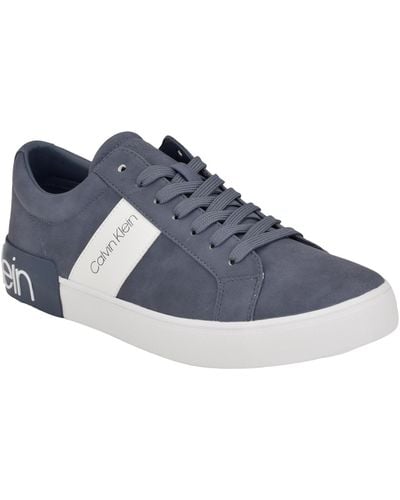 Calvin Klein Roydan Round Toe Lace-up Sneakers - Blue