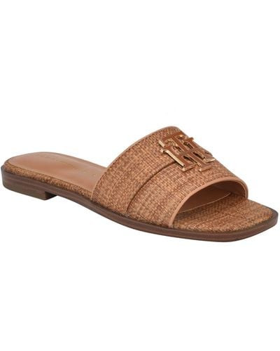 Tommy Hilfiger Tanyha Casual Flat Sandals - Brown