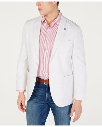 Nautica Modern-fit Active Stretch Woven Solid Sport Coat - White