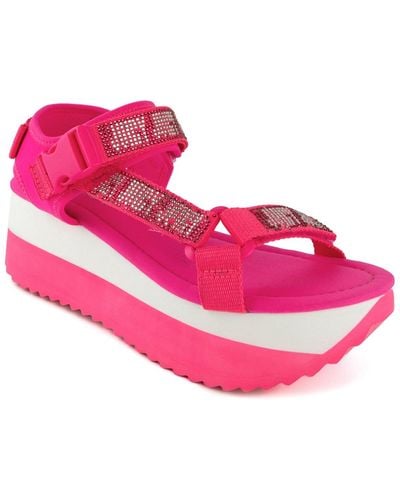 Juicy Couture Izora Flatform Sandals - Pink