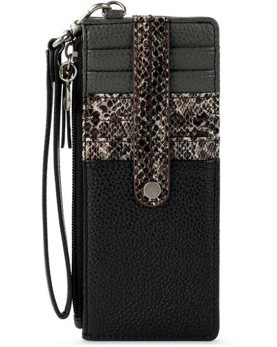 The Sak Kira Leather Wristlet Card Wallet - Black