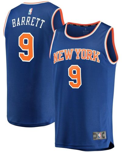 Fanatics Rj Barrett New York Knicks Fast Break Replica Jersey - Blue