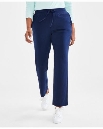 Style & Co. Mid Rise Drawstring-waist Sweatpants - Blue