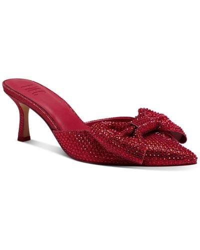 INC International Concepts Galaxi Bow Mule Pumps, Created For Macy's - Red