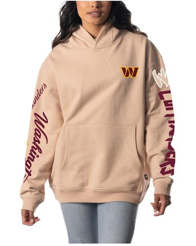 The Wild Collective And Washington Commanders Heavy Block Pullover Hoodie - Natural