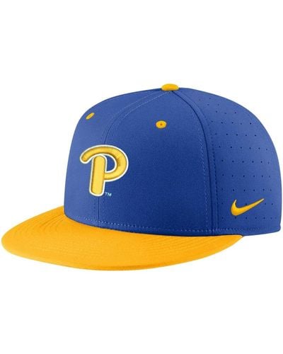 Nike Pitt Panthers Aero True Baseball Performance Fitted Hat - Blue