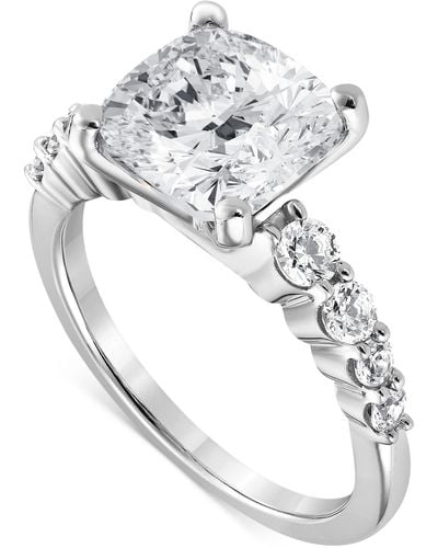 Badgley Mischka Certified Lab Grown Diamond Cushion Engagement Ring (5-1/2 Ct. T.w. - White