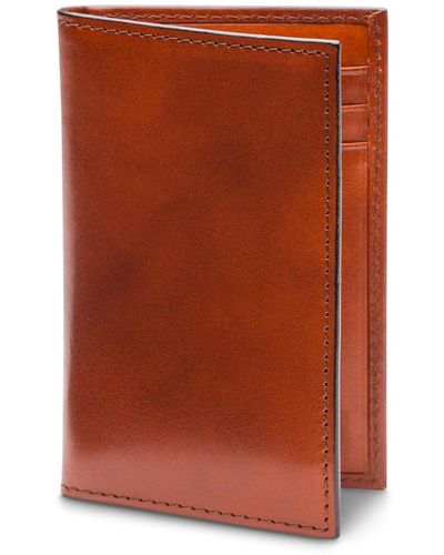 Bosca Genuine Leather 8 Pocket Credit Card Case - Brown